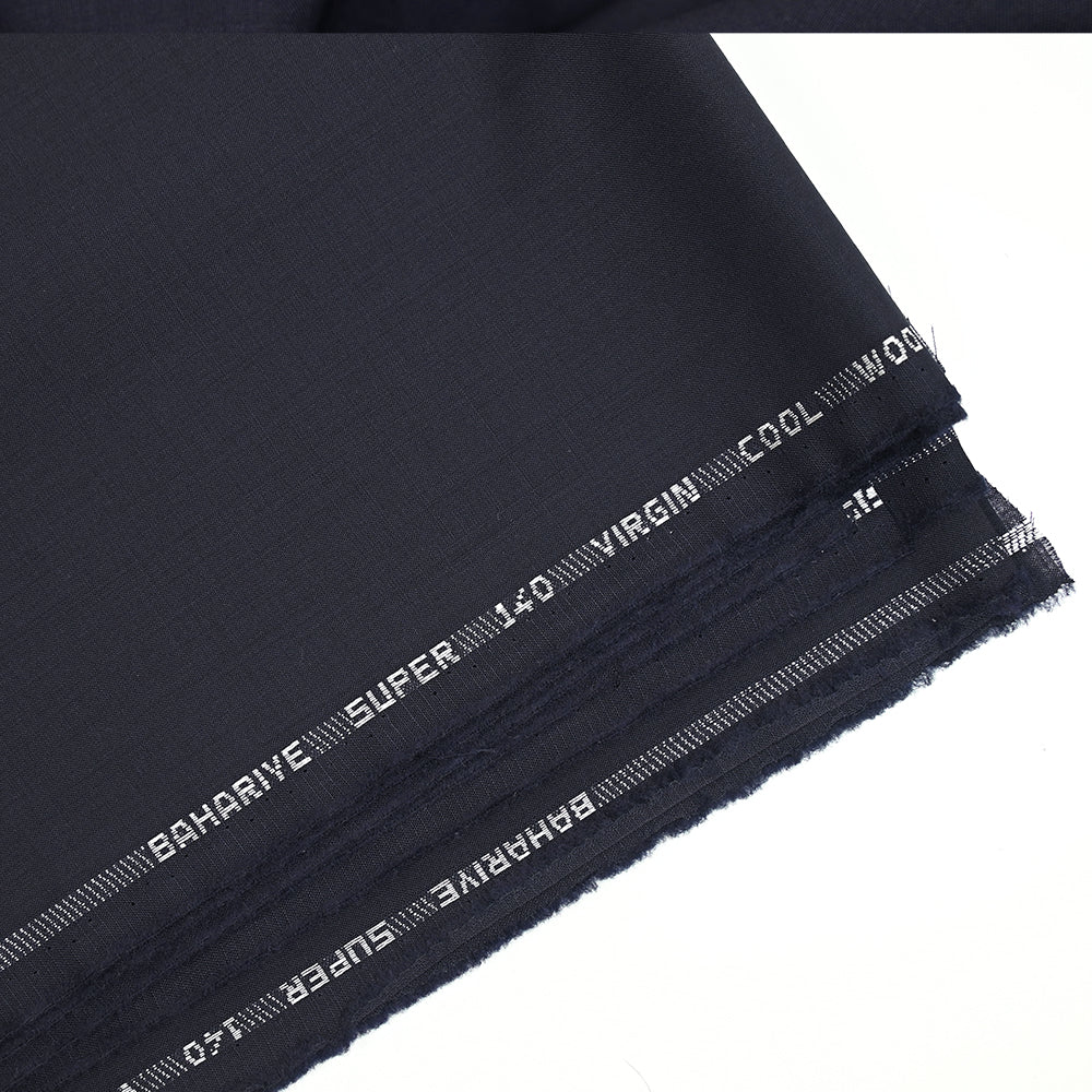Tissu tailleur Super 140’s en laine vierge bleu nuit - Image 4