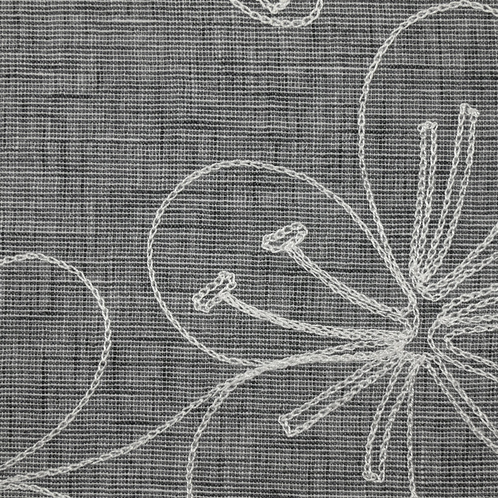Toile brodée Ariel gris chiné - Image 4