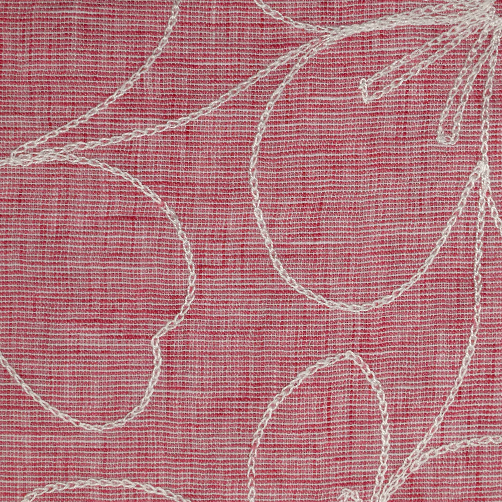 Toile brodée Ariel rose chiné - Image 5