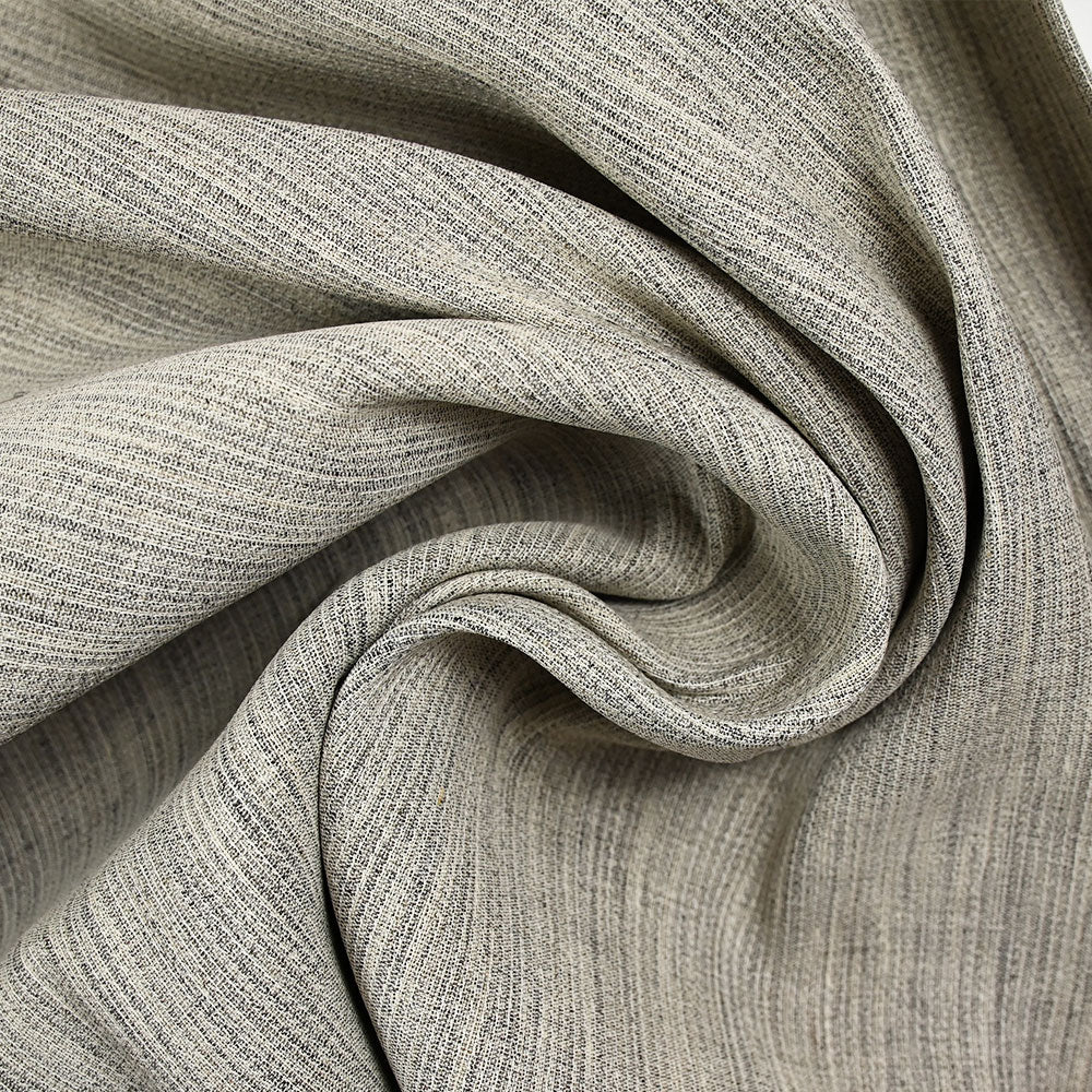 Toile de laine mélangée chinée ficelle - Image 2