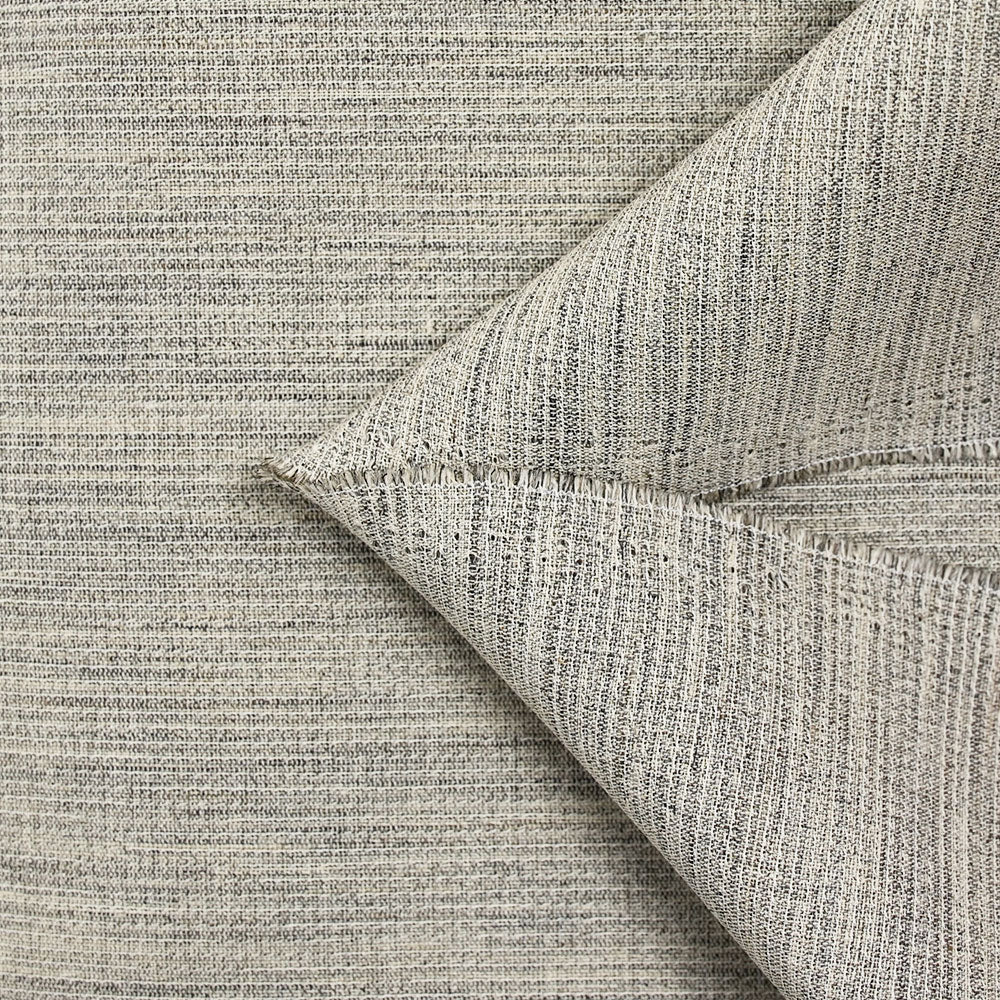 Toile de laine mélangée chinée ficelle - Image 4
