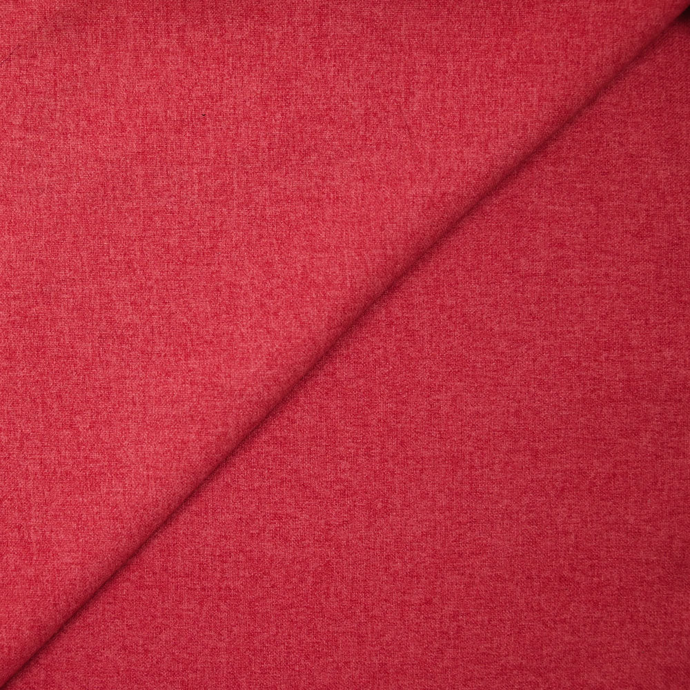 Toile polyester toucher velours rouge cramoisi