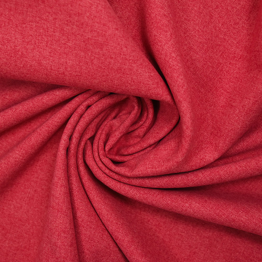 Toile polyester toucher velours rouge cramoisi - Image 2