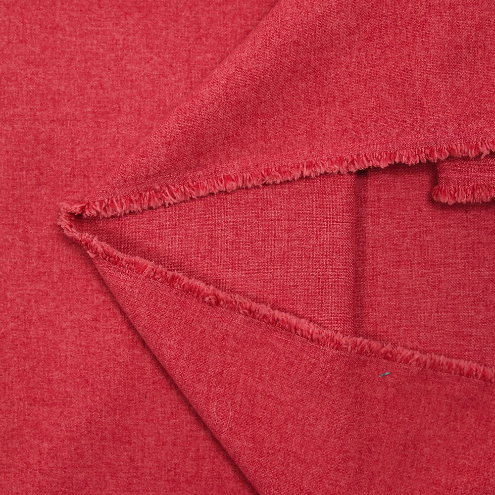 Toile polyester toucher velours rouge cramoisi - Image 3