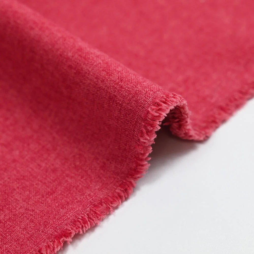Toile polyester toucher velours rouge cramoisi - Image 4