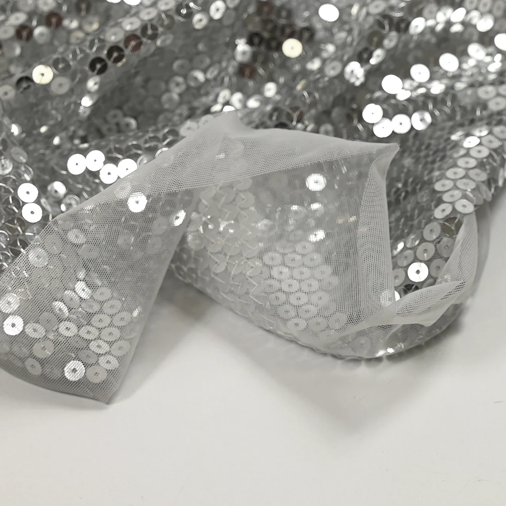 Tulle sequin gris - Image 6