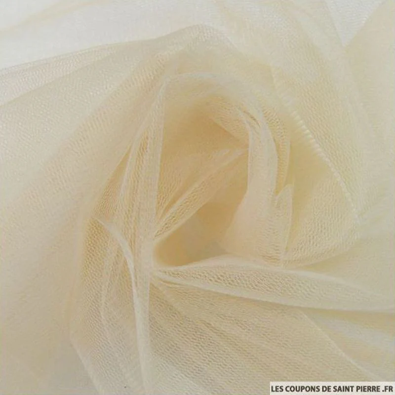 Tulle Souple ivoire au mètre