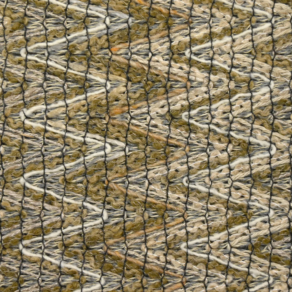 Tweed de coton et soie chevrons beige et écru - Image 5