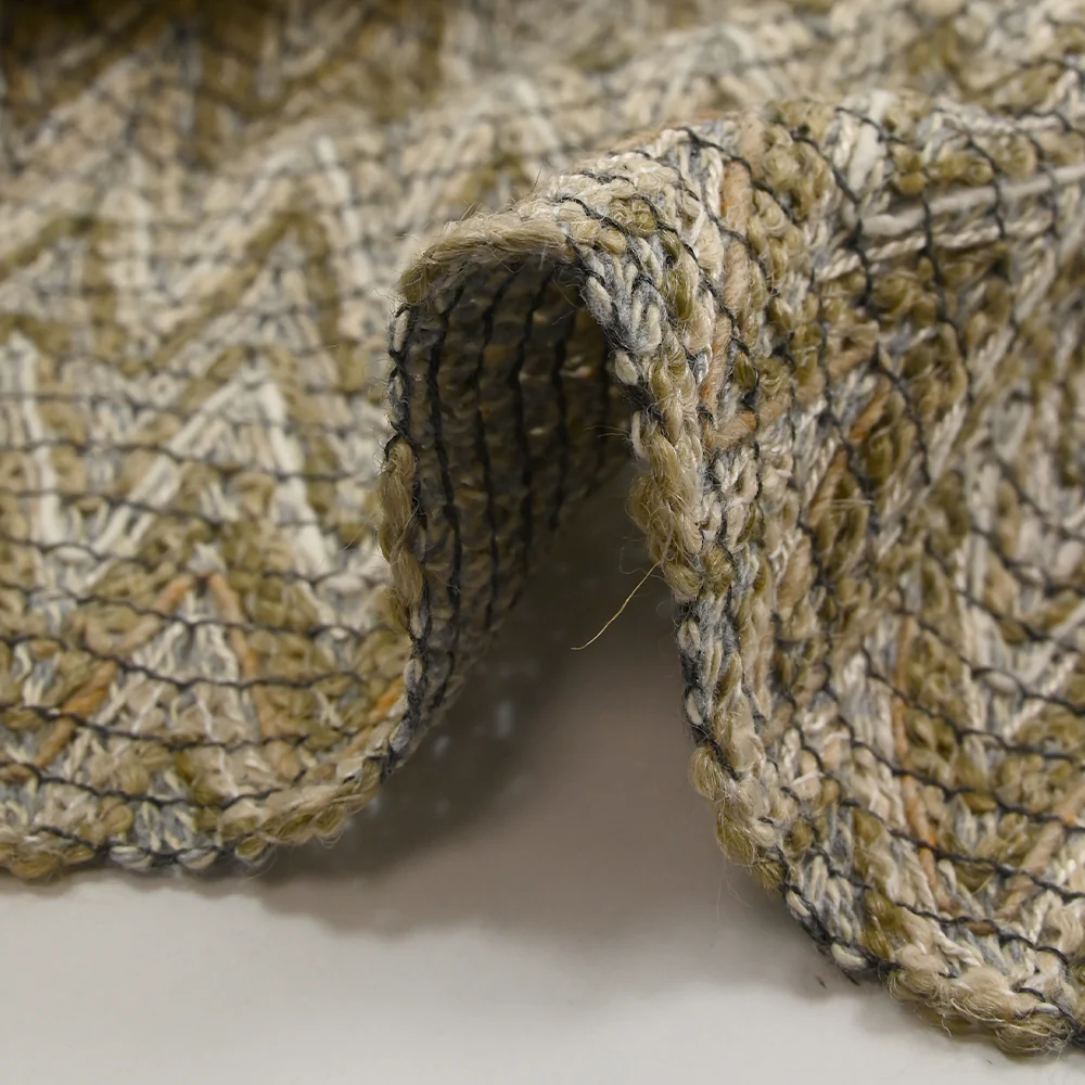 Tweed de coton et soie chevrons beige et écru - Image 7