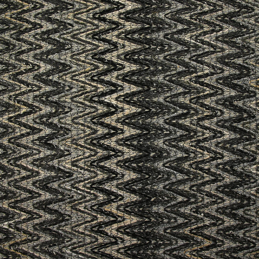 Tweed de coton et soie chevrons noir et gris - Image 4
