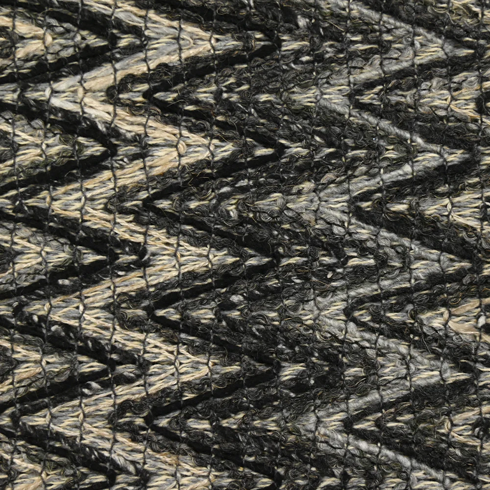 Tweed de coton et soie chevrons noir et gris - Image 5