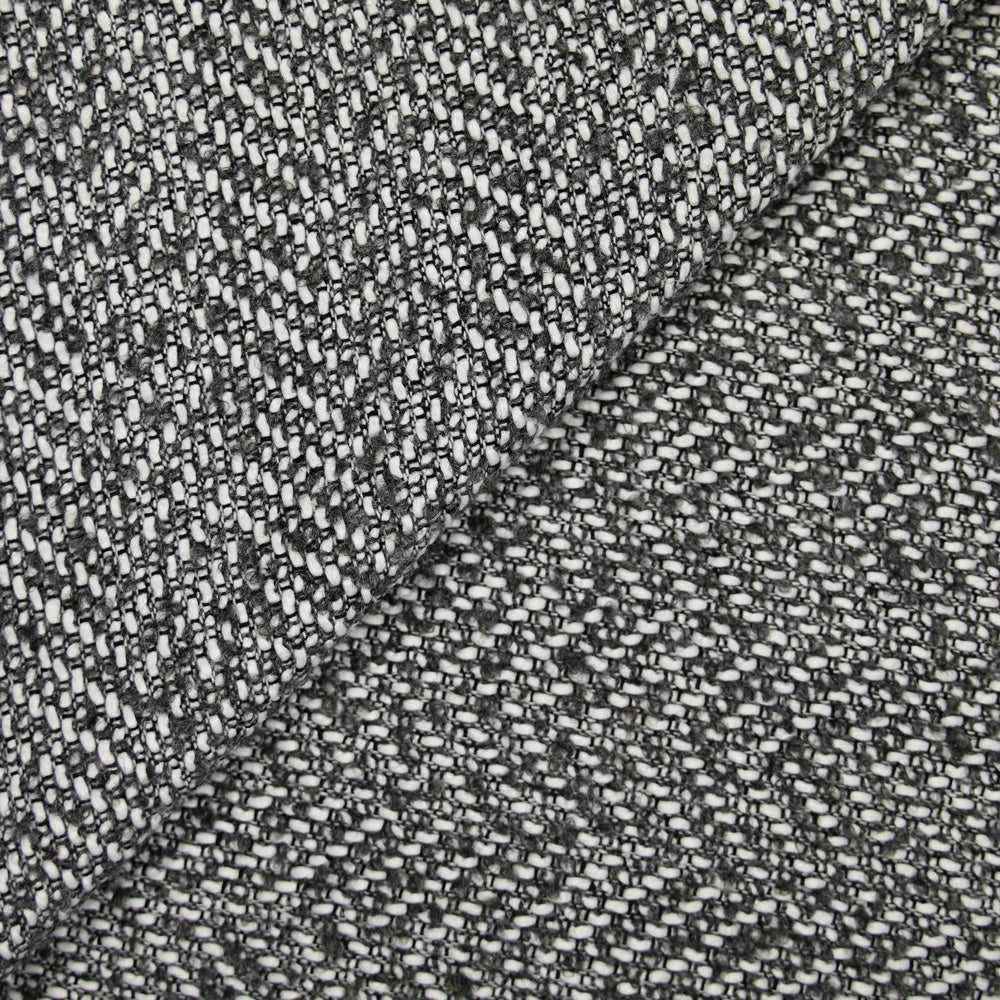 Tweed de laine mélangée bouclette gris
