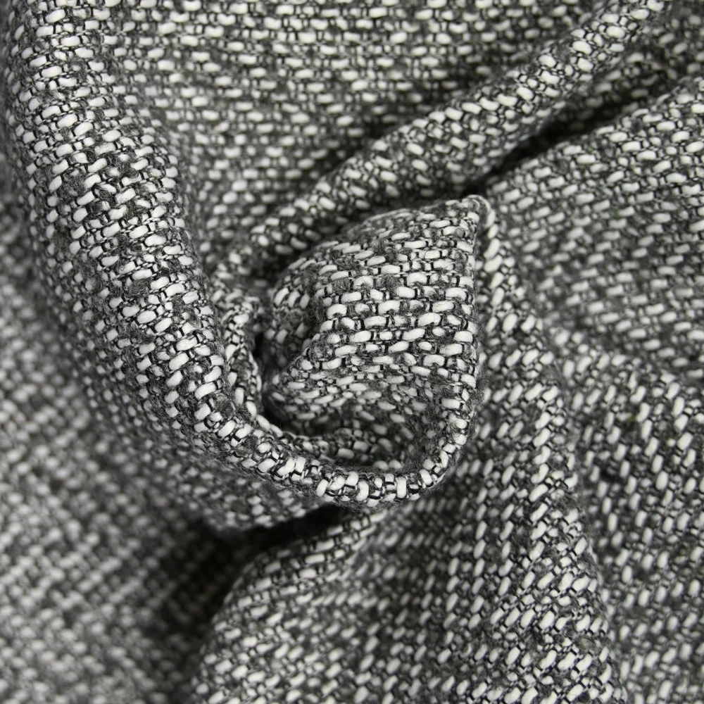 Tweed de laine mélangée bouclette gris - Image 2