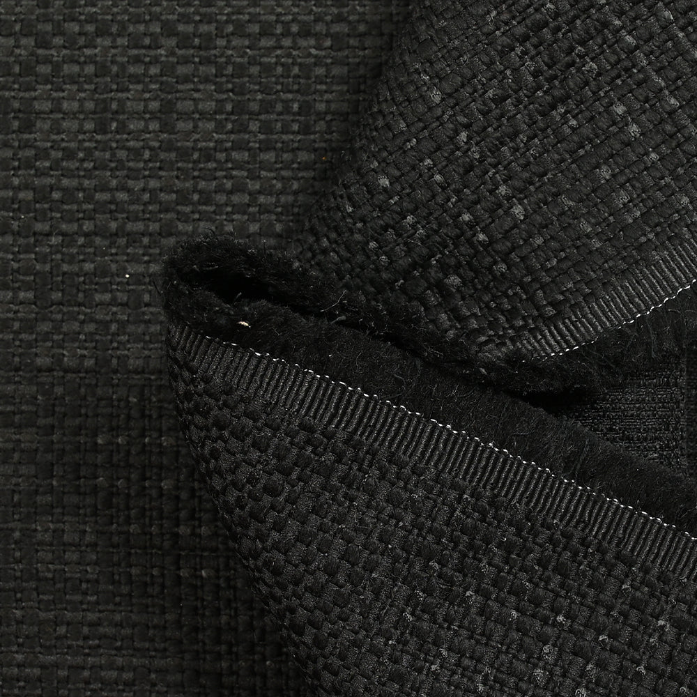 Tweed de laine mélangée Nelly noir - Image 4