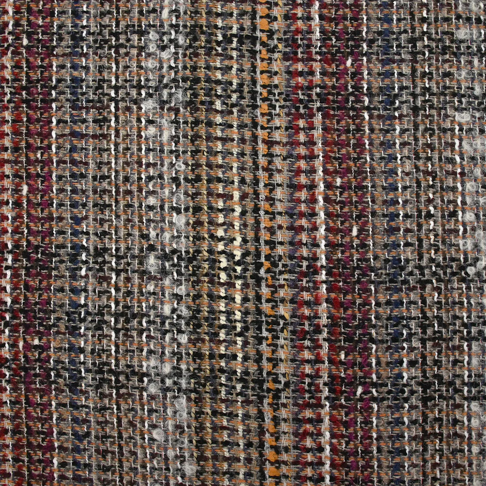 Tweed de laine mélangée Philippine fond grège et noir - Image 4