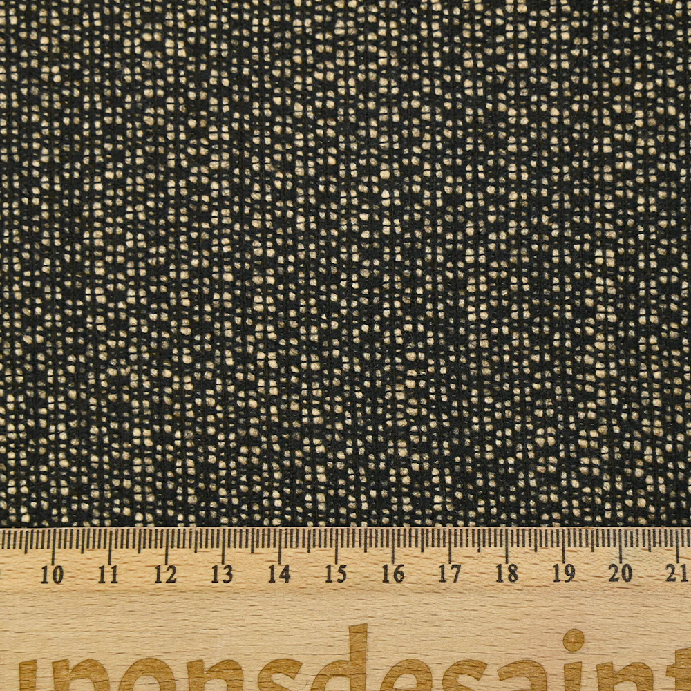 Tweed de laine mélangée Nona beige et noir - Image 3