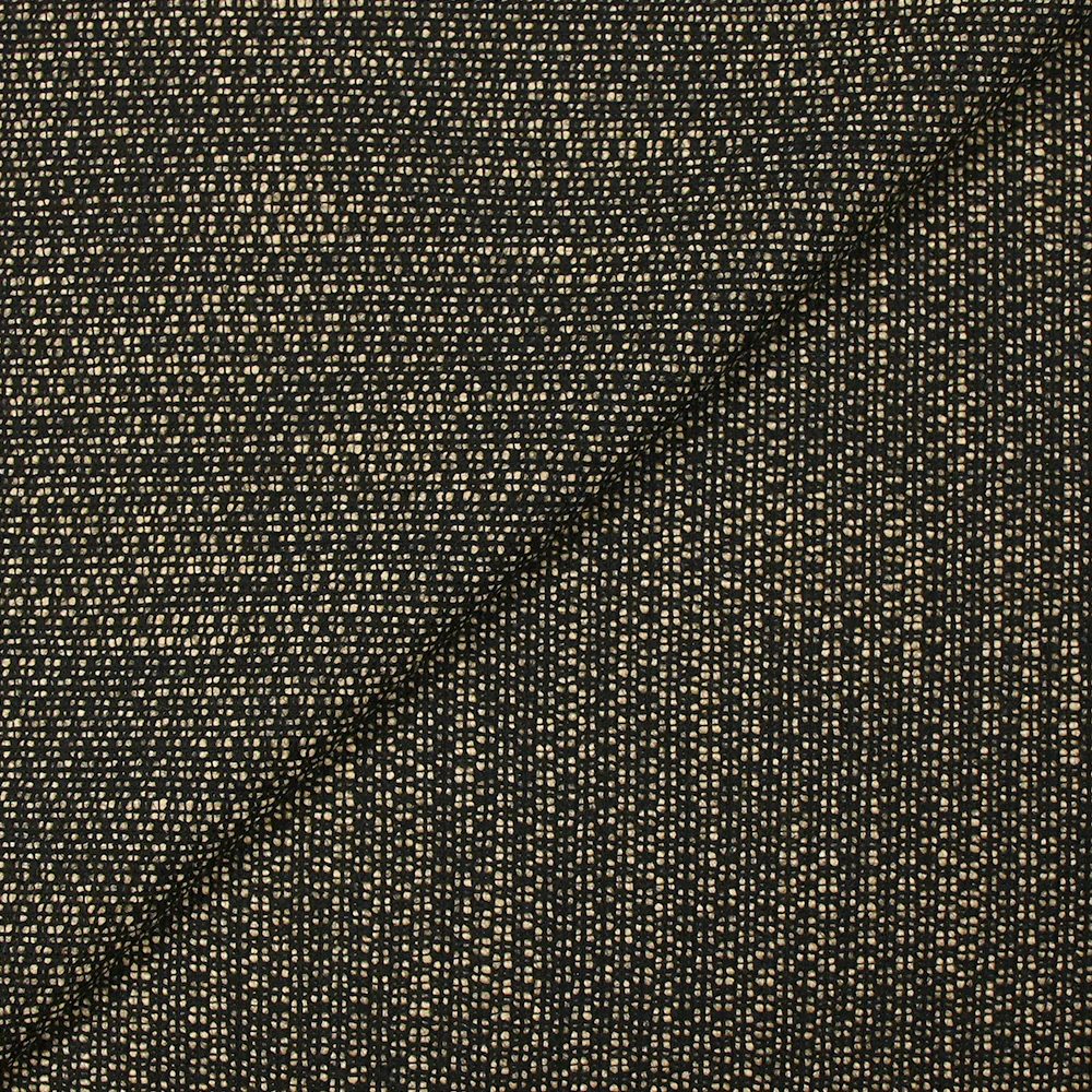 Tweed de laine mélangée Nona beige et noir - Image 5