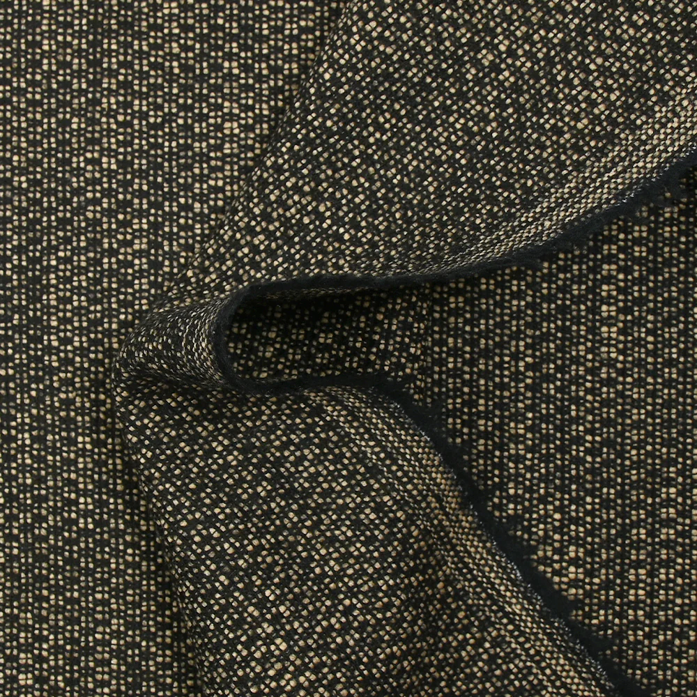 Tweed de laine mélangée Nona beige et noir - Image 6