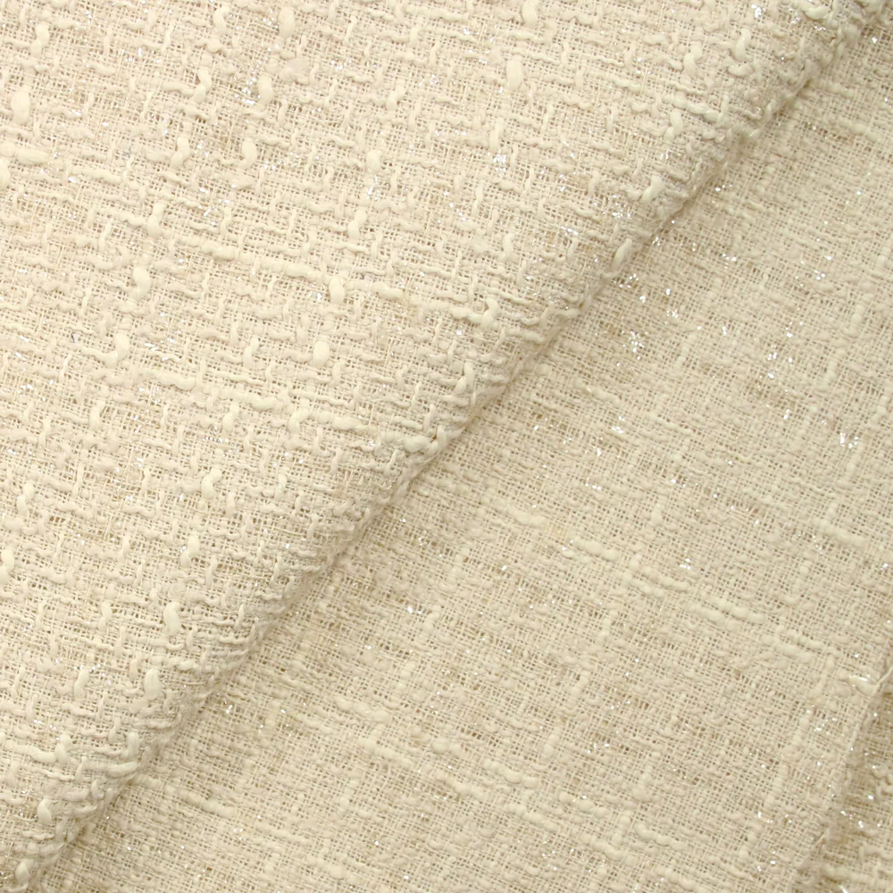 Tweed Emma lurex polyester fond crème - Image 3