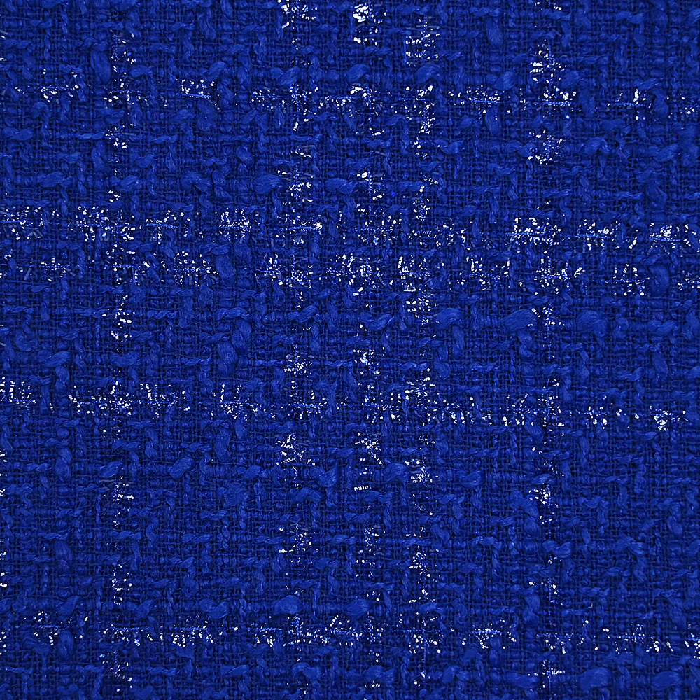 Tweed Emma lurex polyester fond bleu roi - Image 4