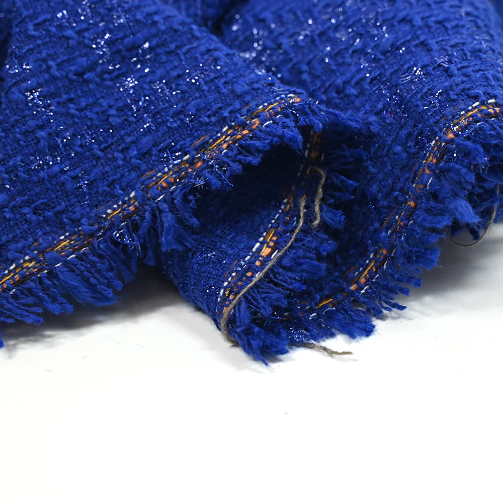 Tweed Emma lurex polyester fond bleu roi - Image 5