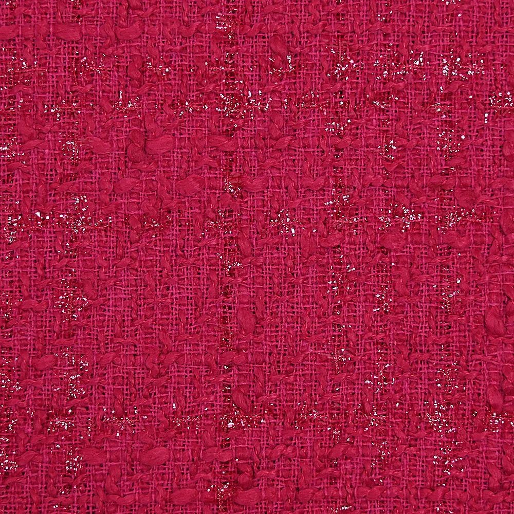 Tweed Emma lurex polyester fond fuchsia - Image 4