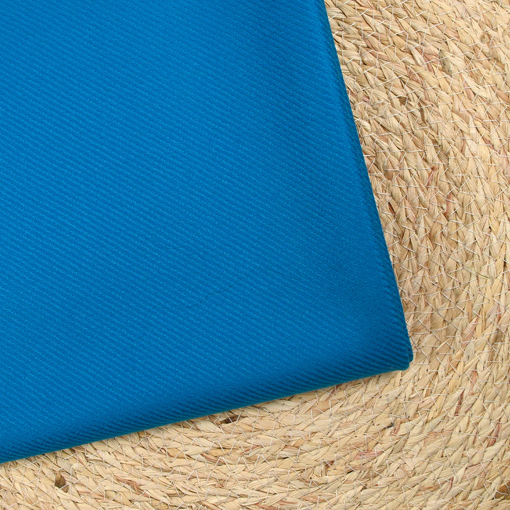 Twill de laine vierge bleu azur