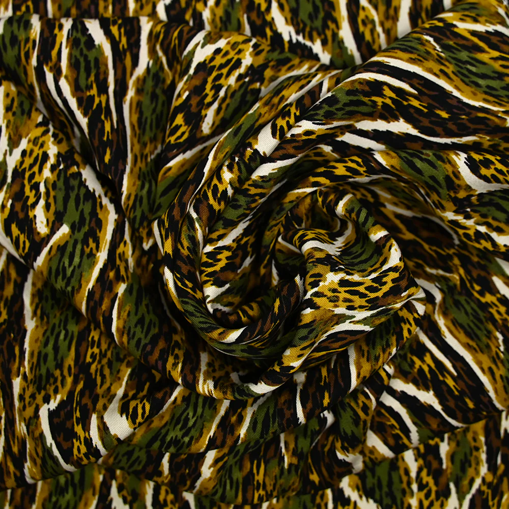 Twill de viscose imprimé Mars kaki - Image 2