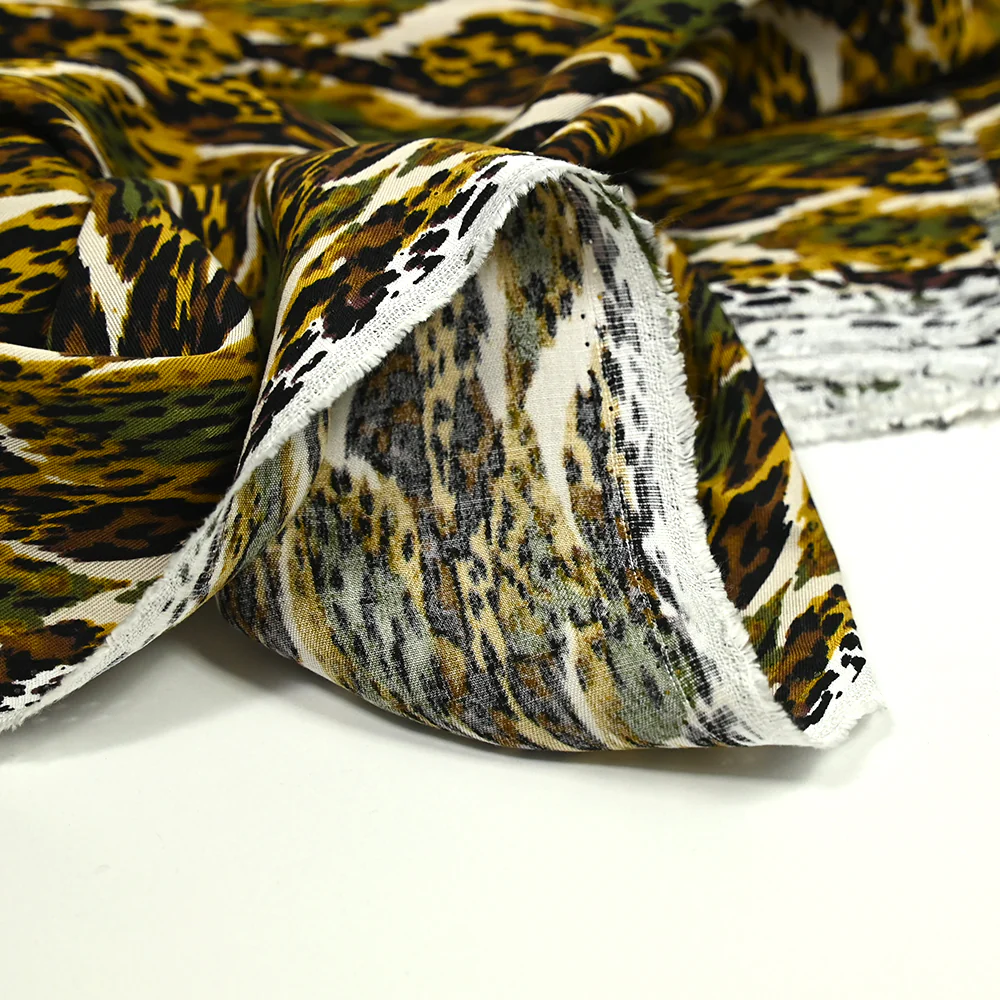 Twill de viscose imprimé Mars kaki - Image 4