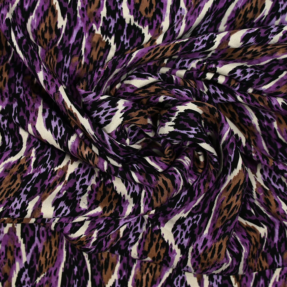 Twill de viscose imprimé Mars violet - Image 2