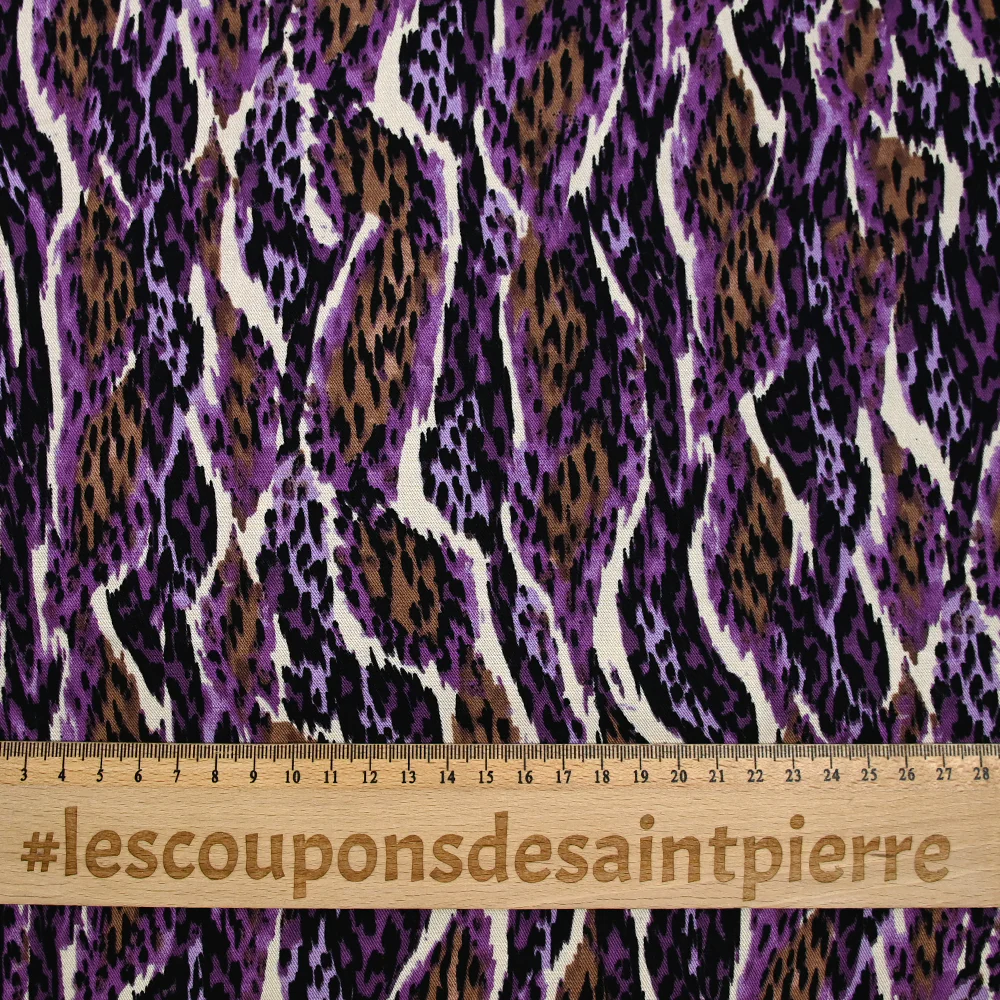Twill de viscose imprimé Mars violet - Image 3