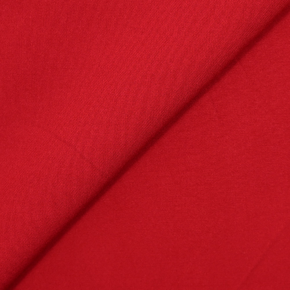 Twill de viscose rouge