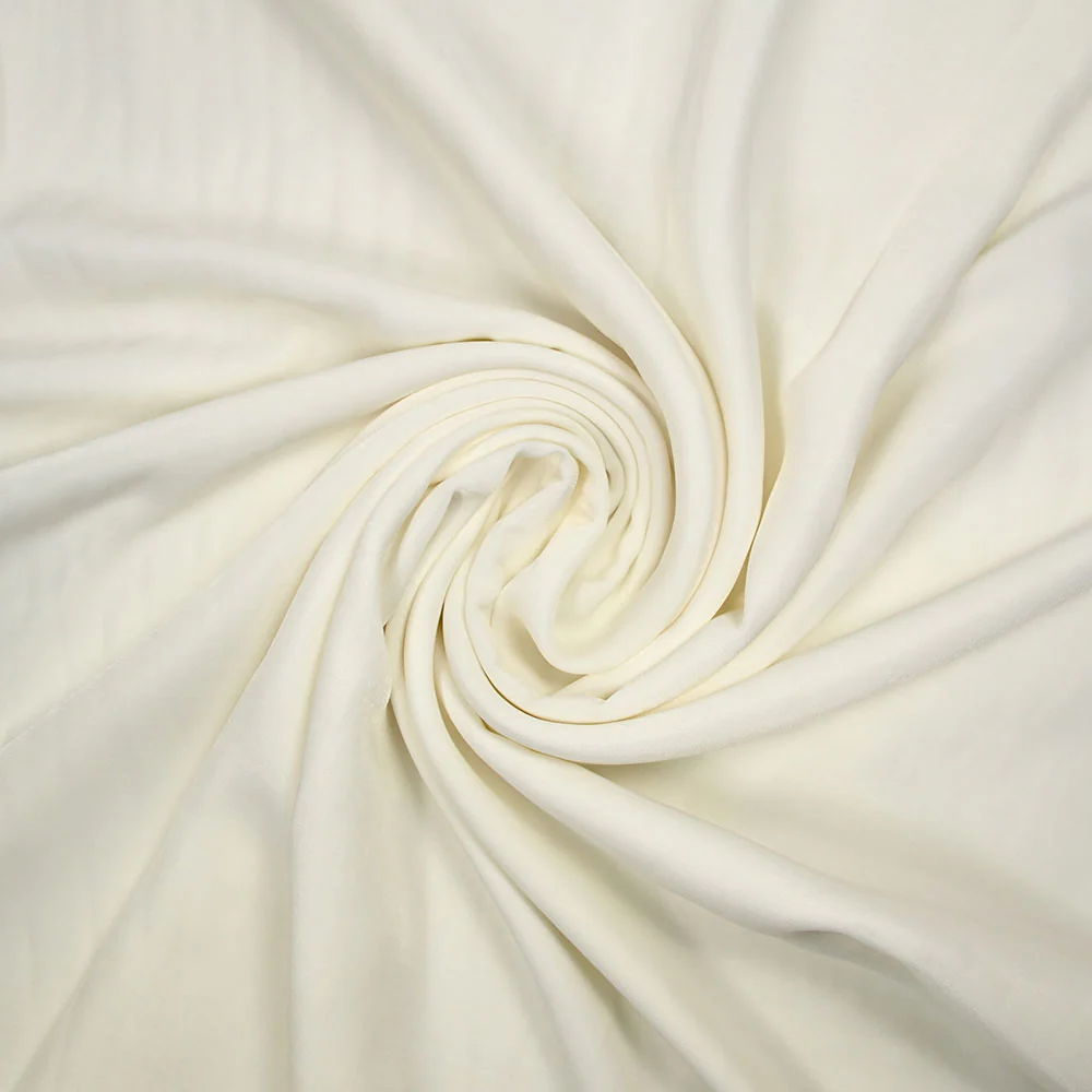Twill polyviscose doupionné satiné Rosa blanc cassé - Image 2