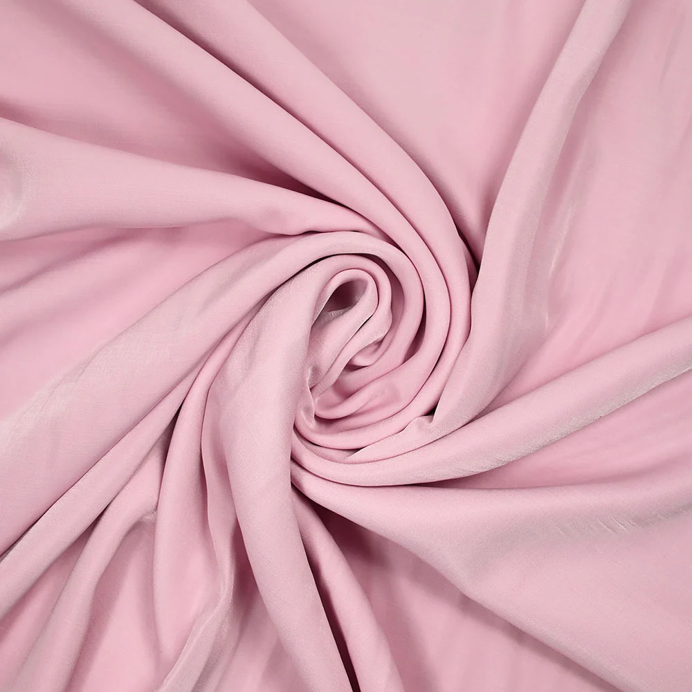 Twill polyviscose doupionné satiné Rosa rose dragée - Image 2