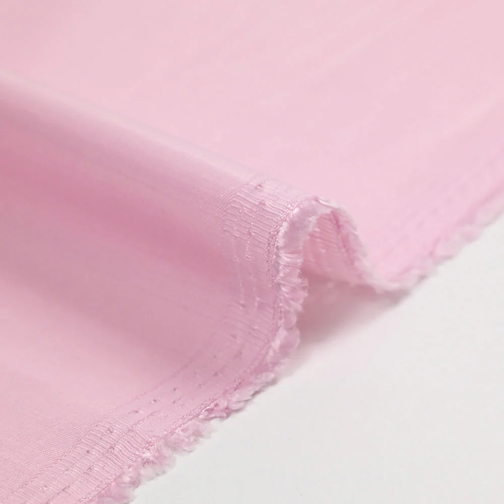 Twill polyviscose doupionné satiné Rosa rose dragée - Image 4