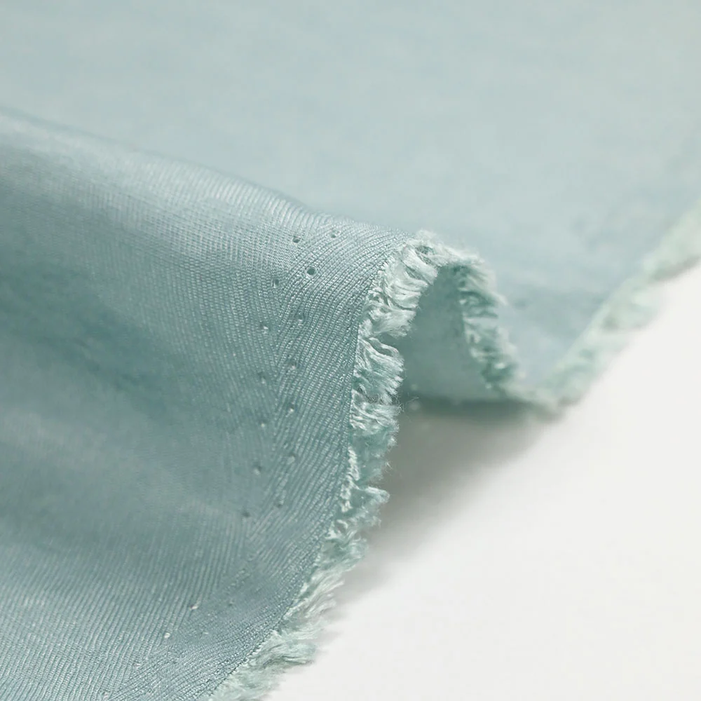 Twill polyviscose Rebecca vert de gris - Image 4