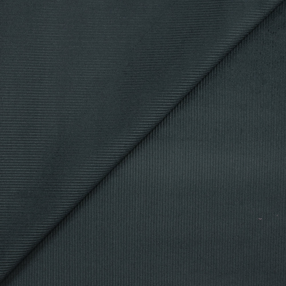 Velours côtelé de coton 2 mm bleu pétrole
