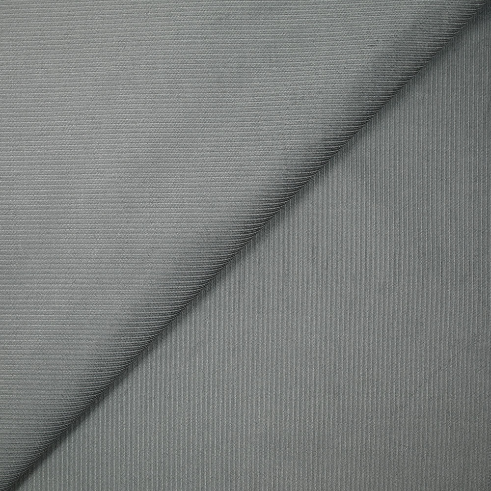 Velours côtelé de coton 2 mm gris