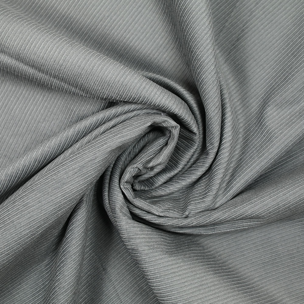Velours côtelé de coton 2 mm gris - Image 2
