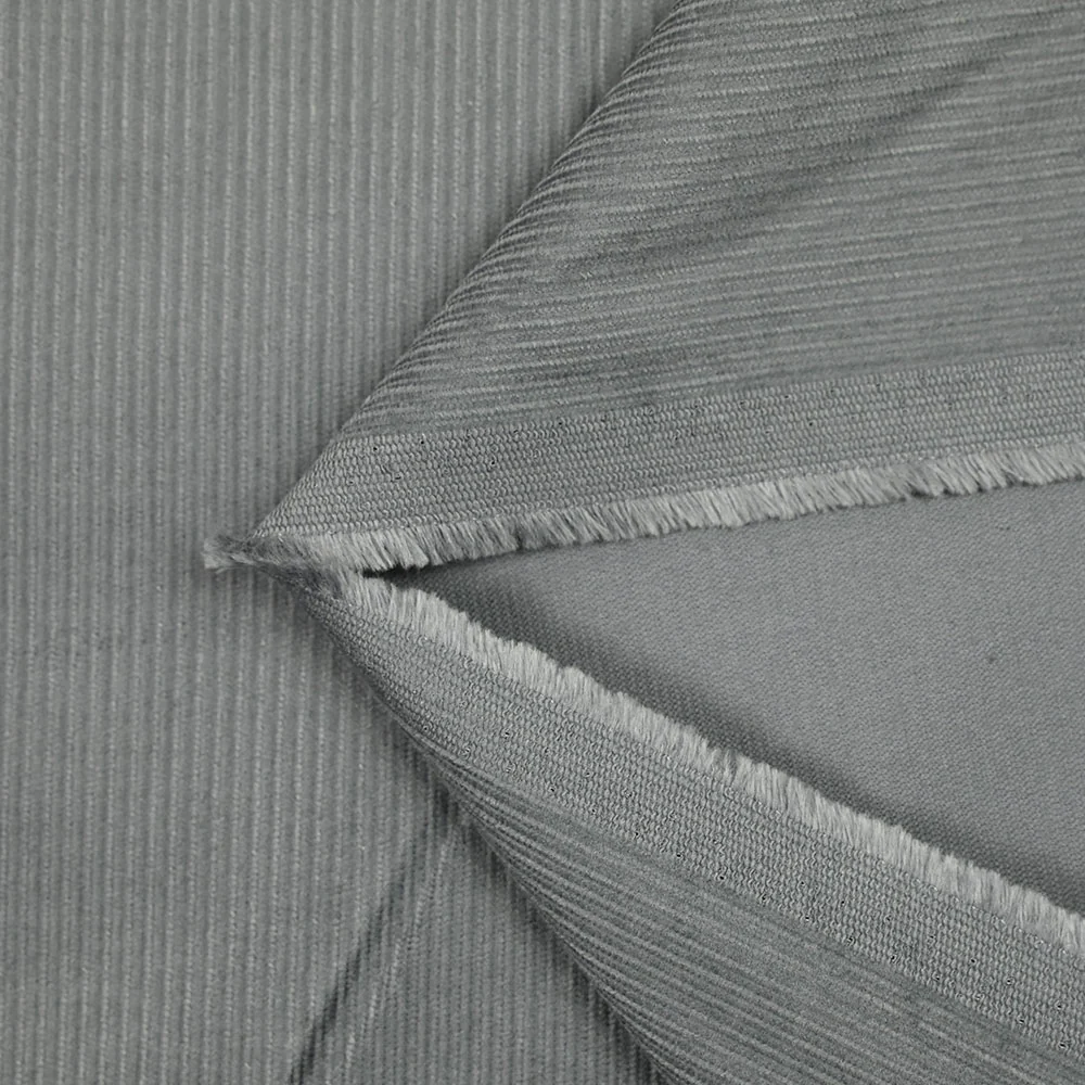 Velours côtelé de coton 2 mm gris - Image 3