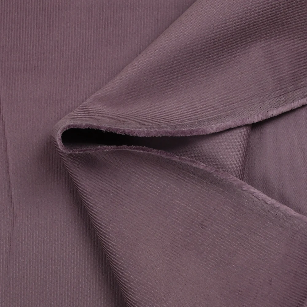 Velours côtelé de coton 2 mm mauve - Image 5