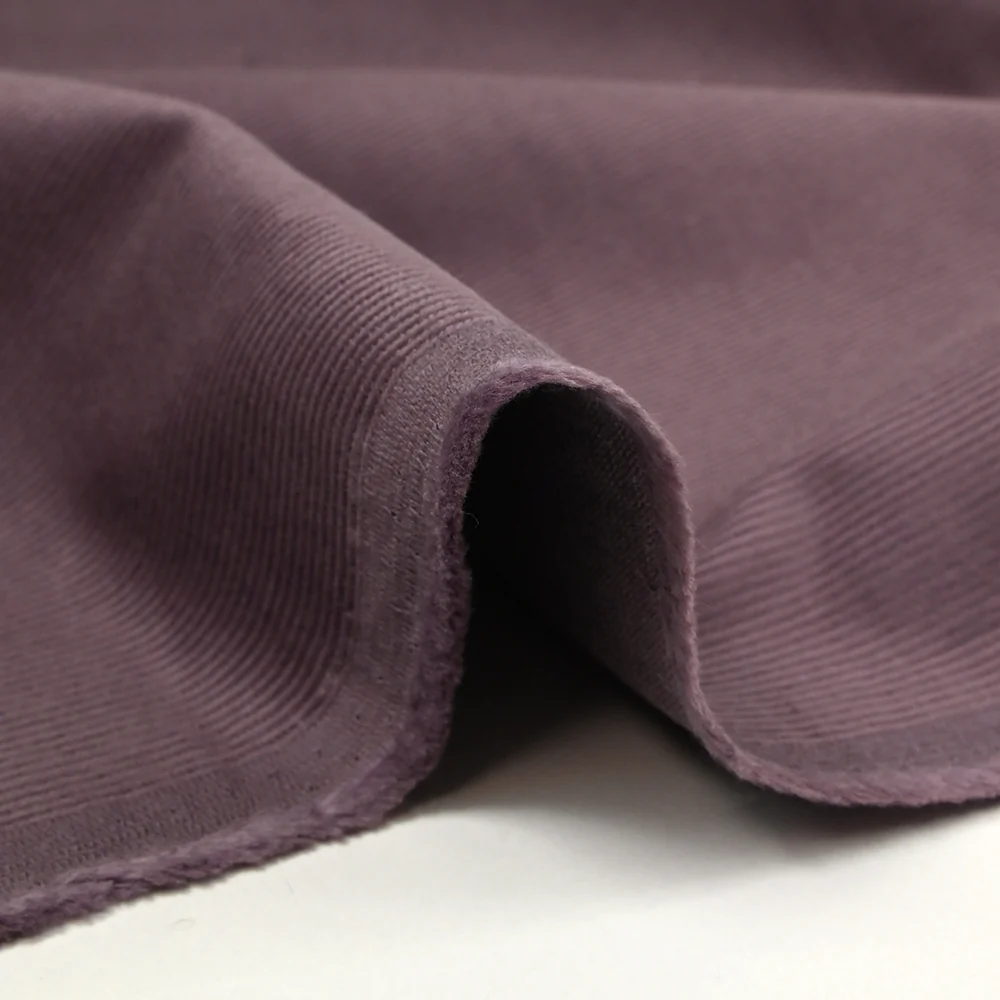 Velours côtelé de coton 2 mm mauve - Image 6
