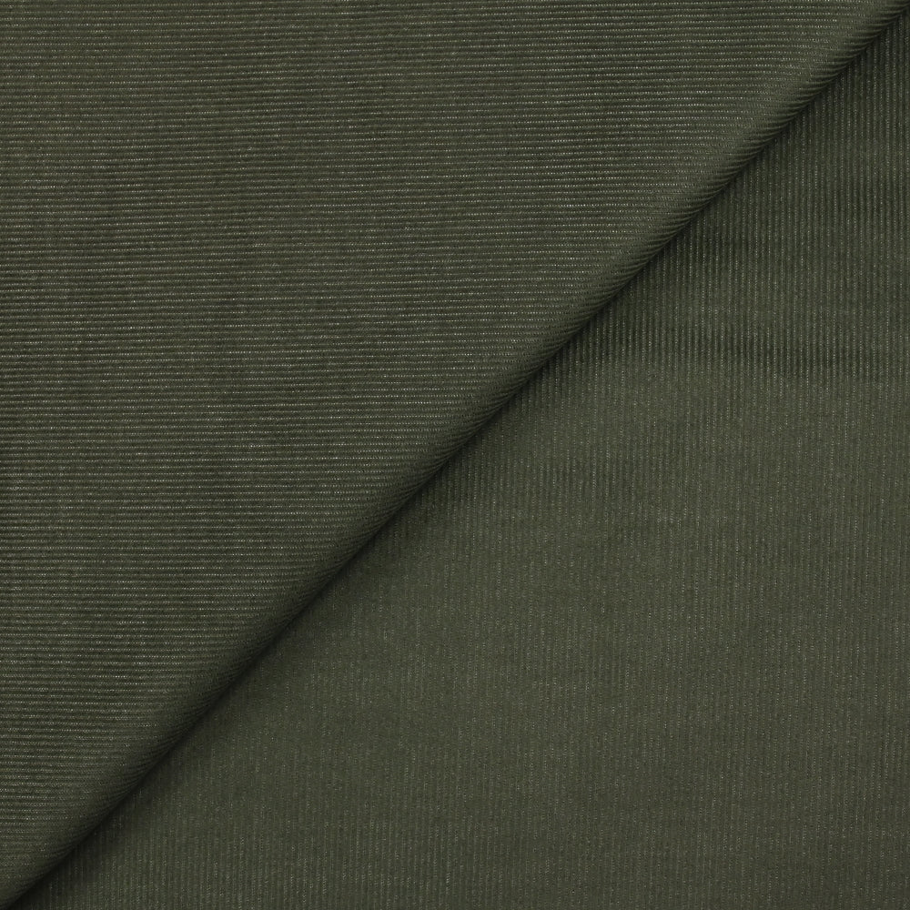 Velours côtelé de polycoton 1 mm kaki