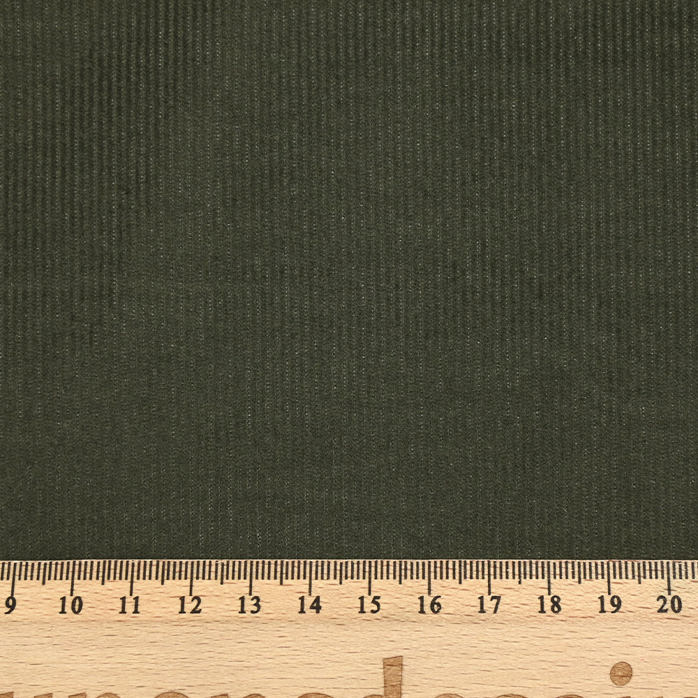 Velours côtelé de polycoton 1 mm kaki - Image 3