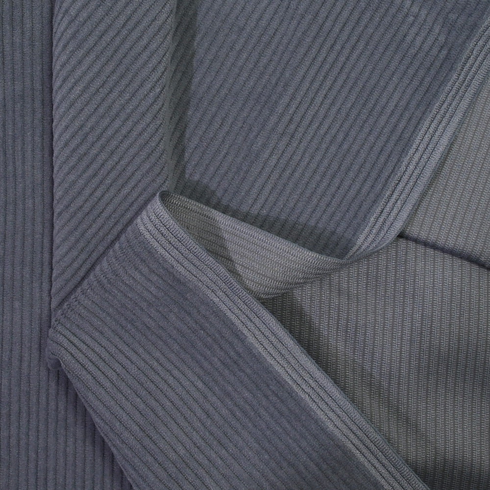 Velours côtelé polyester 3 mm gris éléphant - Image 3