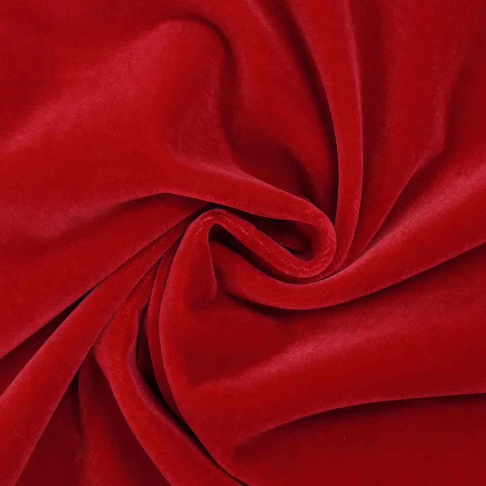 Velours de coton ras rouge - Image 2
