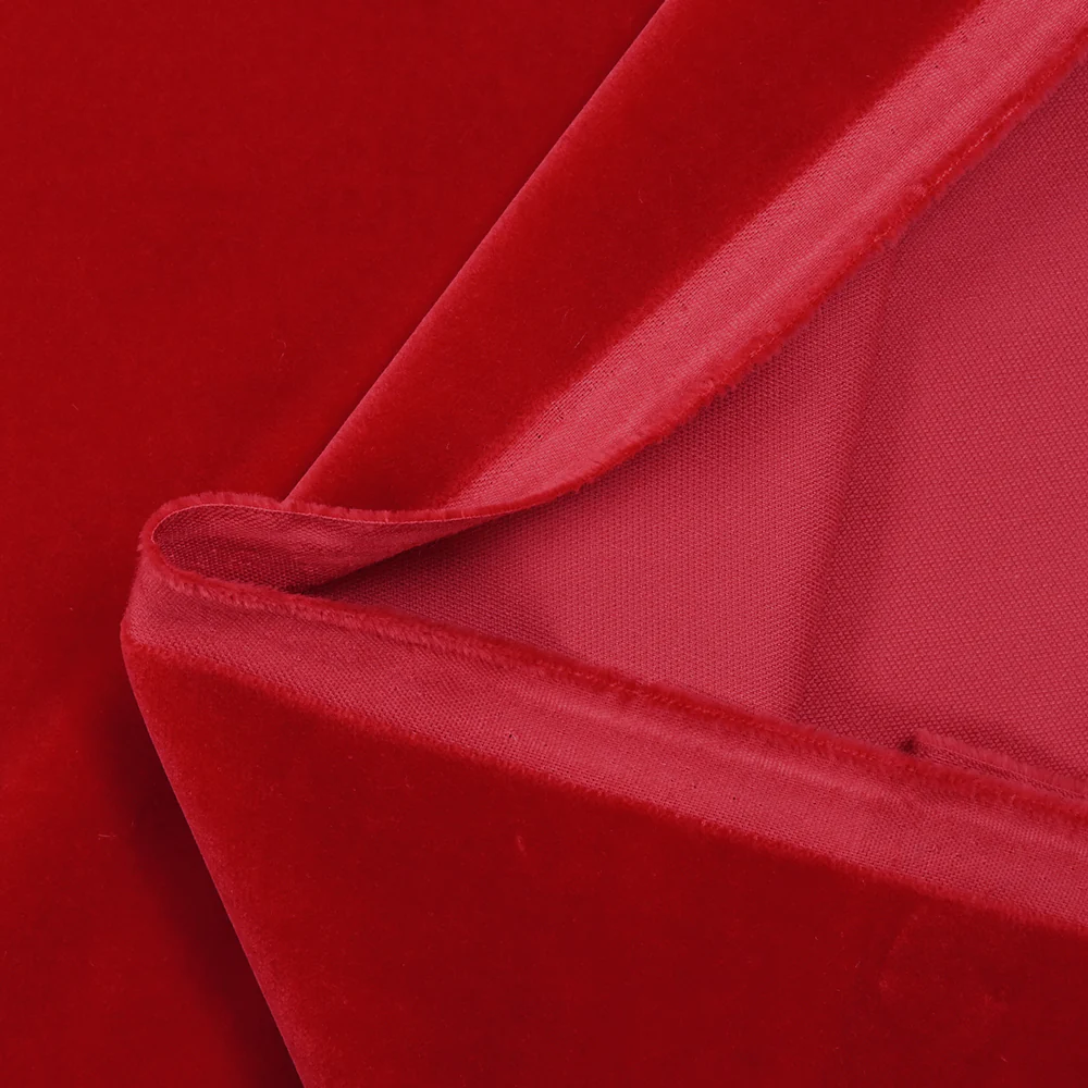 Velours de coton ras rouge - Image 4