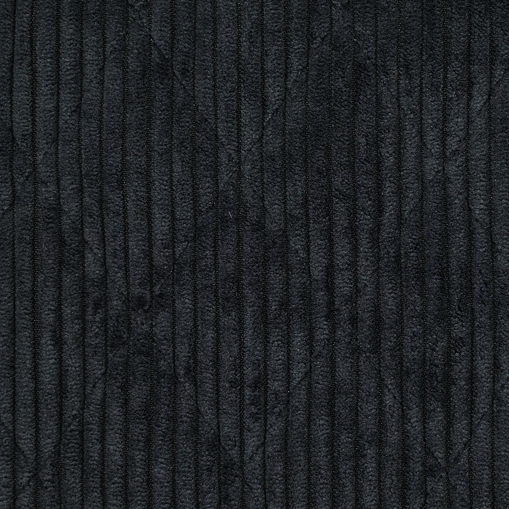 Velours de polyester côtelé matelassé noir - Image 5