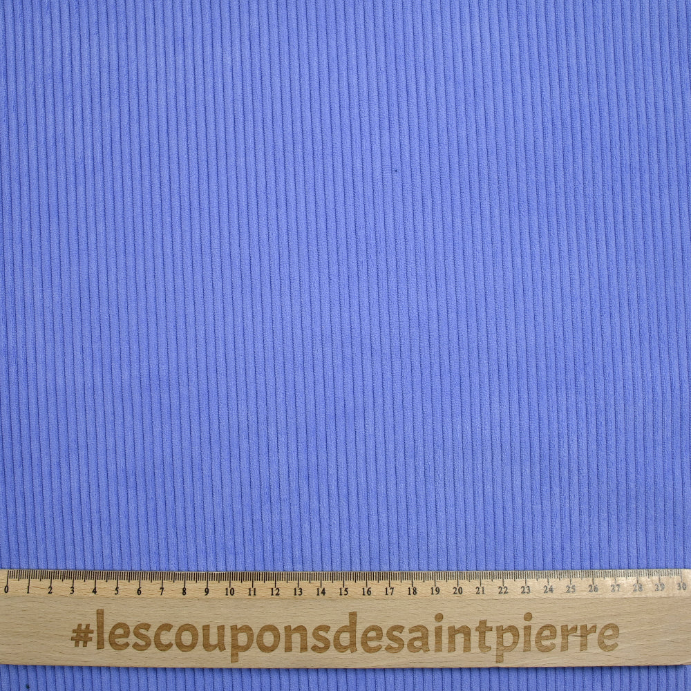 Velours polyester côtelé bleu lavande - Image 3