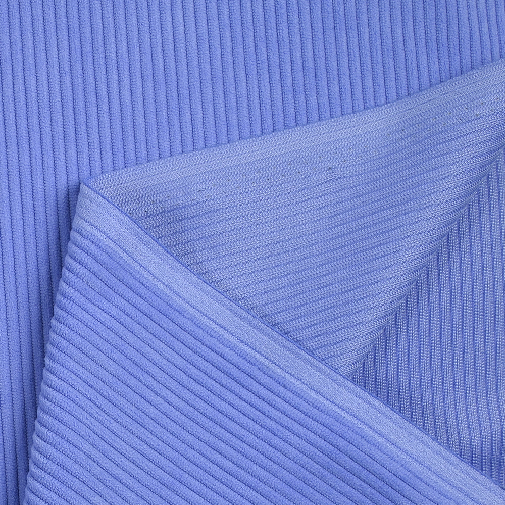 Velours polyester côtelé bleu lavande - Image 5